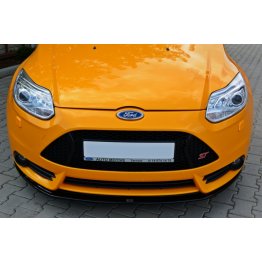 Накладка сплиттер на передний бампер вариант 4 на Ford Focus III ST